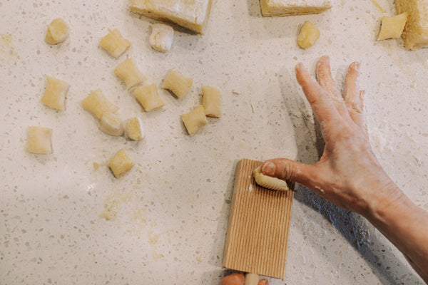 KneadEat Gnocchi Board Set - Authentic Bamboo Wooden Italian Pasta
