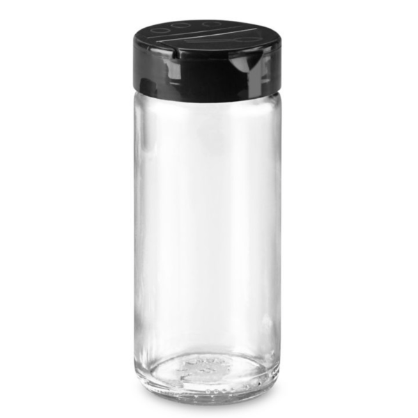 4 oz Black Lid Glass Spice Jars