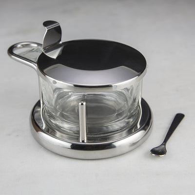 Stainless Steel and Glass Salt Cellar - Gift Items - Red Stick Spice Company