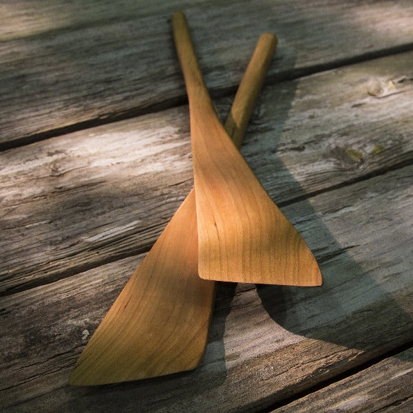 Wood Spoon and Wooden Spatula Set 6-PC Right or Left-Handed