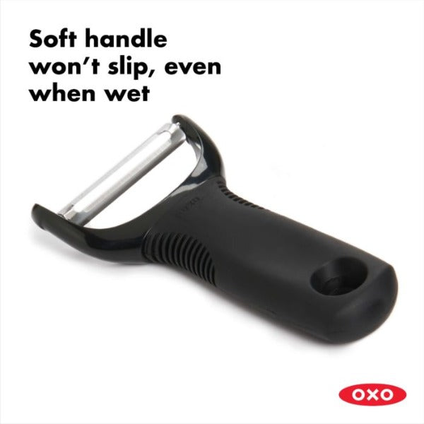 OXO Good Grips Soft-Handled Manual Can Opener & Good Grips Swivel Peeler,  Black