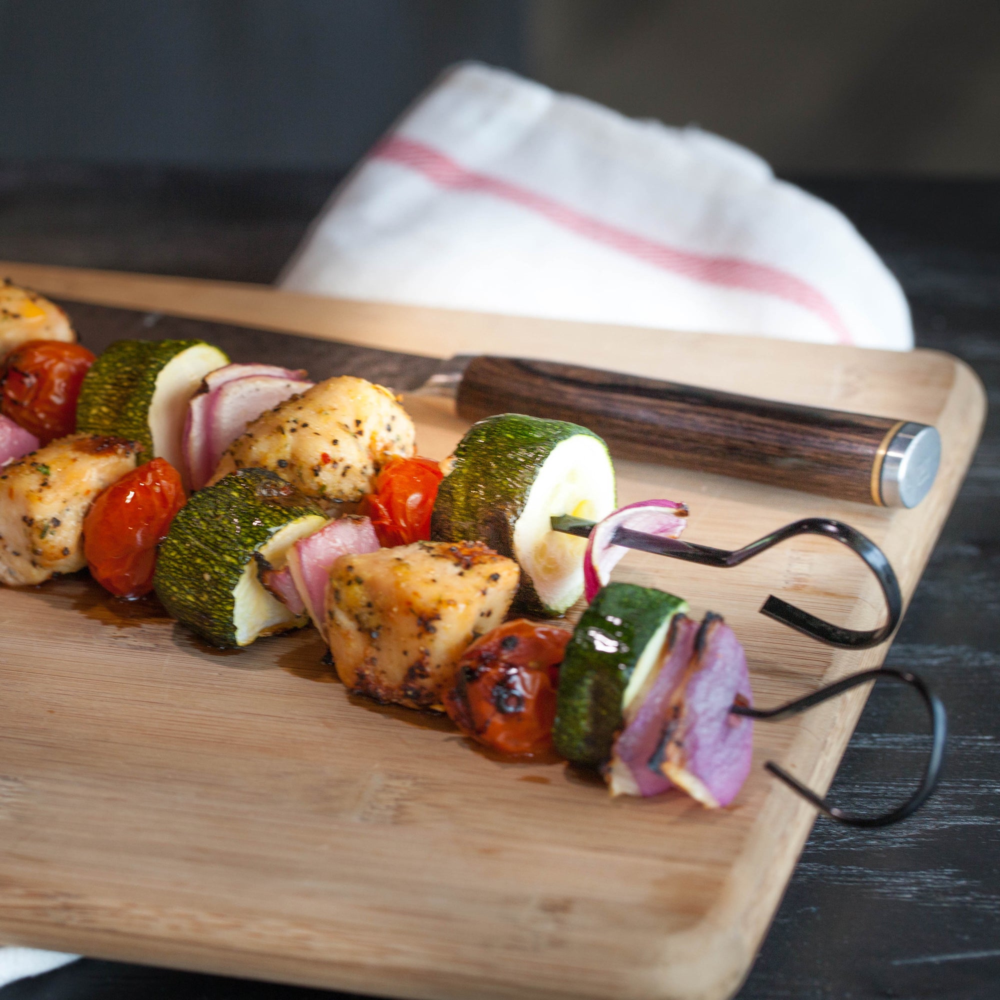 Roasted Chile Chicken Kabobs