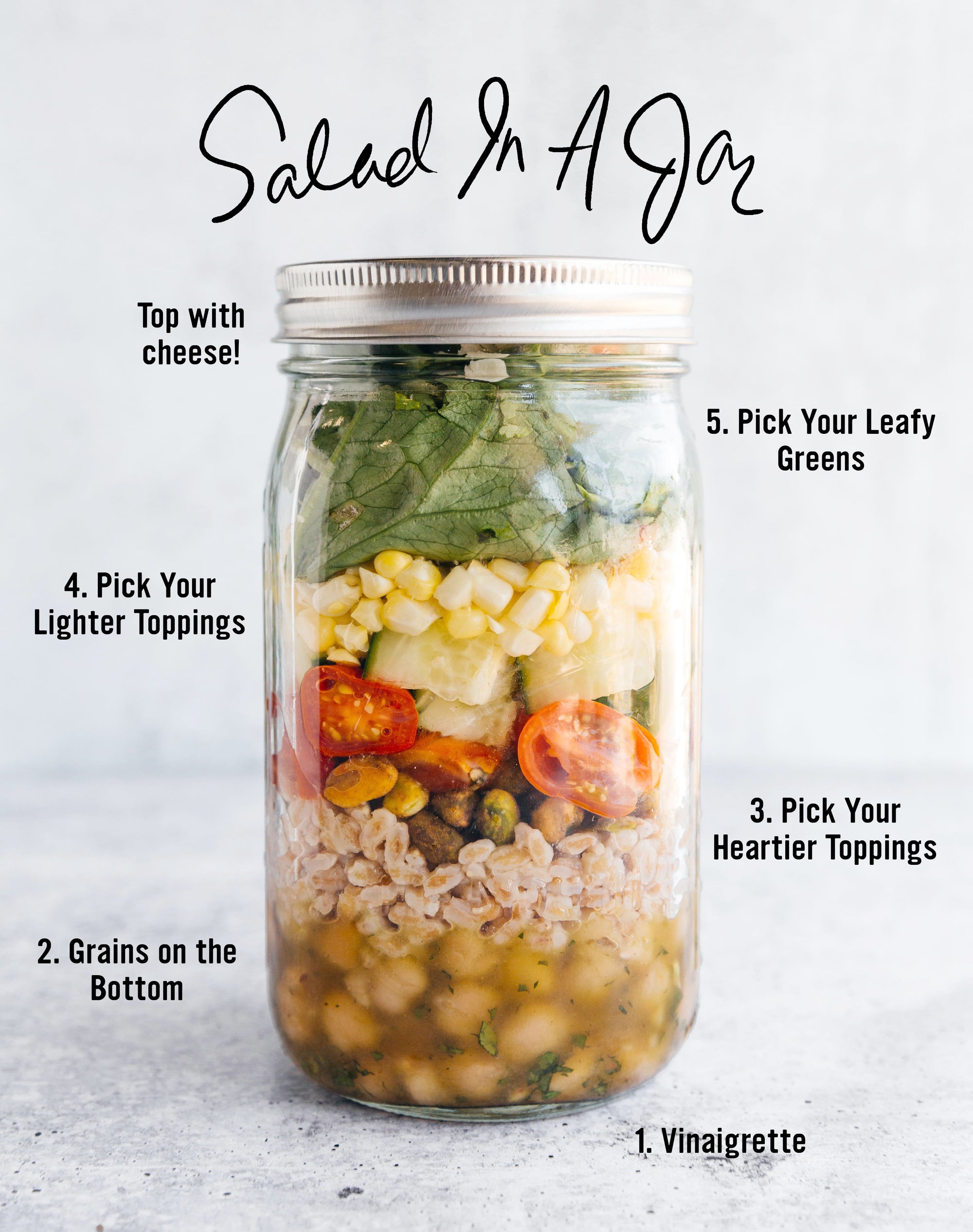 How to Build a Salad In A Jar