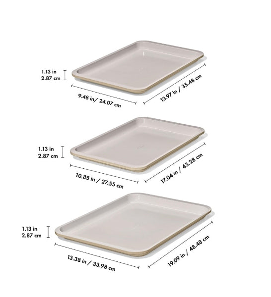 OXO Good Grips Non Stick Ceramic Coated Bakeware Three Piece Set