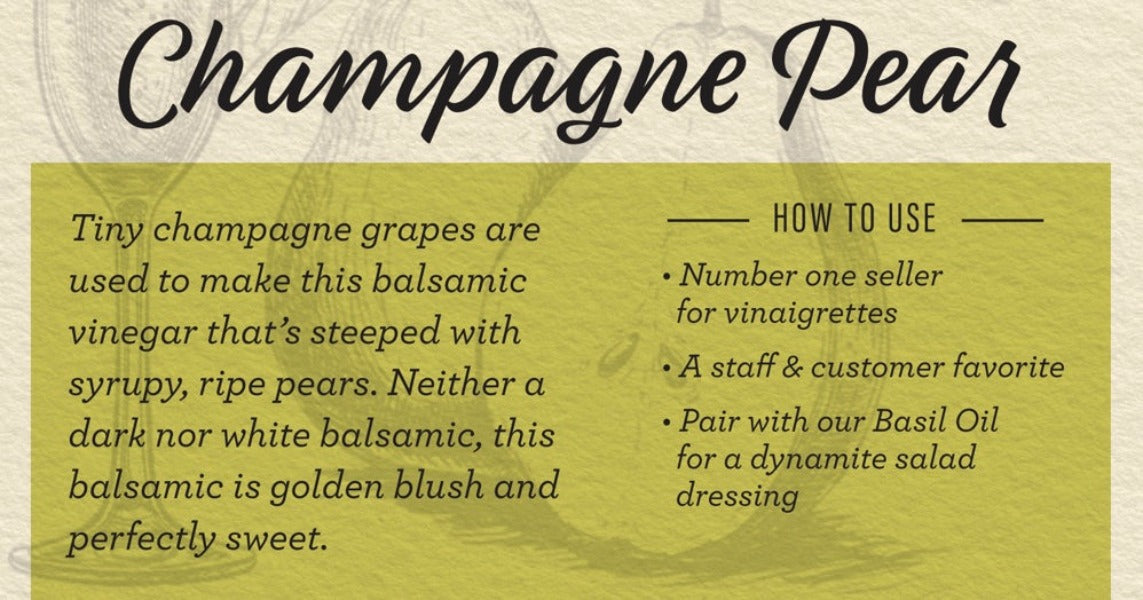 Champagne Pear White Balsamic Vinegar