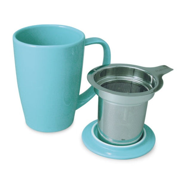 Curve Teaware Tall Tea Mug w/ Infuser & Lid - Teaware - Red Stick Spice Company