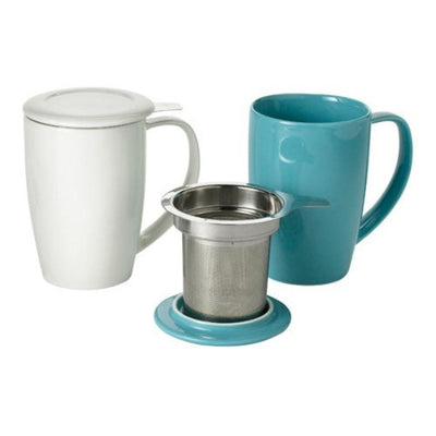 Curve Teaware Tall Tea Mug w/ Infuser & Lid - Teaware - Red Stick Spice Company