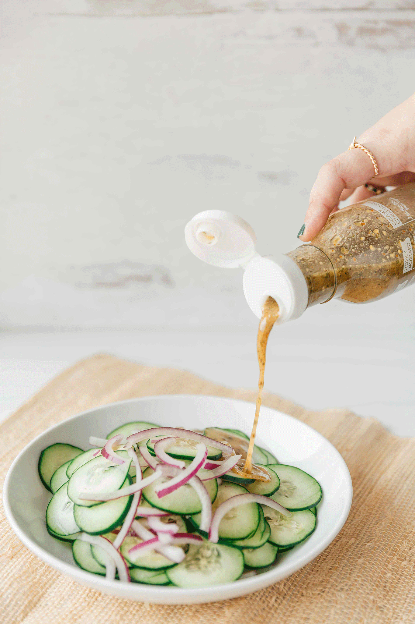 Kolder Salad Dressing Mixer Bottle for Light Recipes, Glass, 13-Ounce