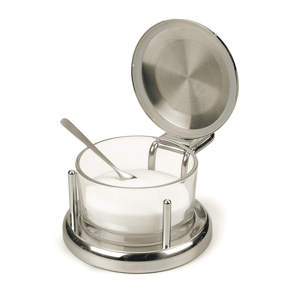 Stainless Steel and Glass Salt Cellar - Gift Items - Red Stick Spice Company